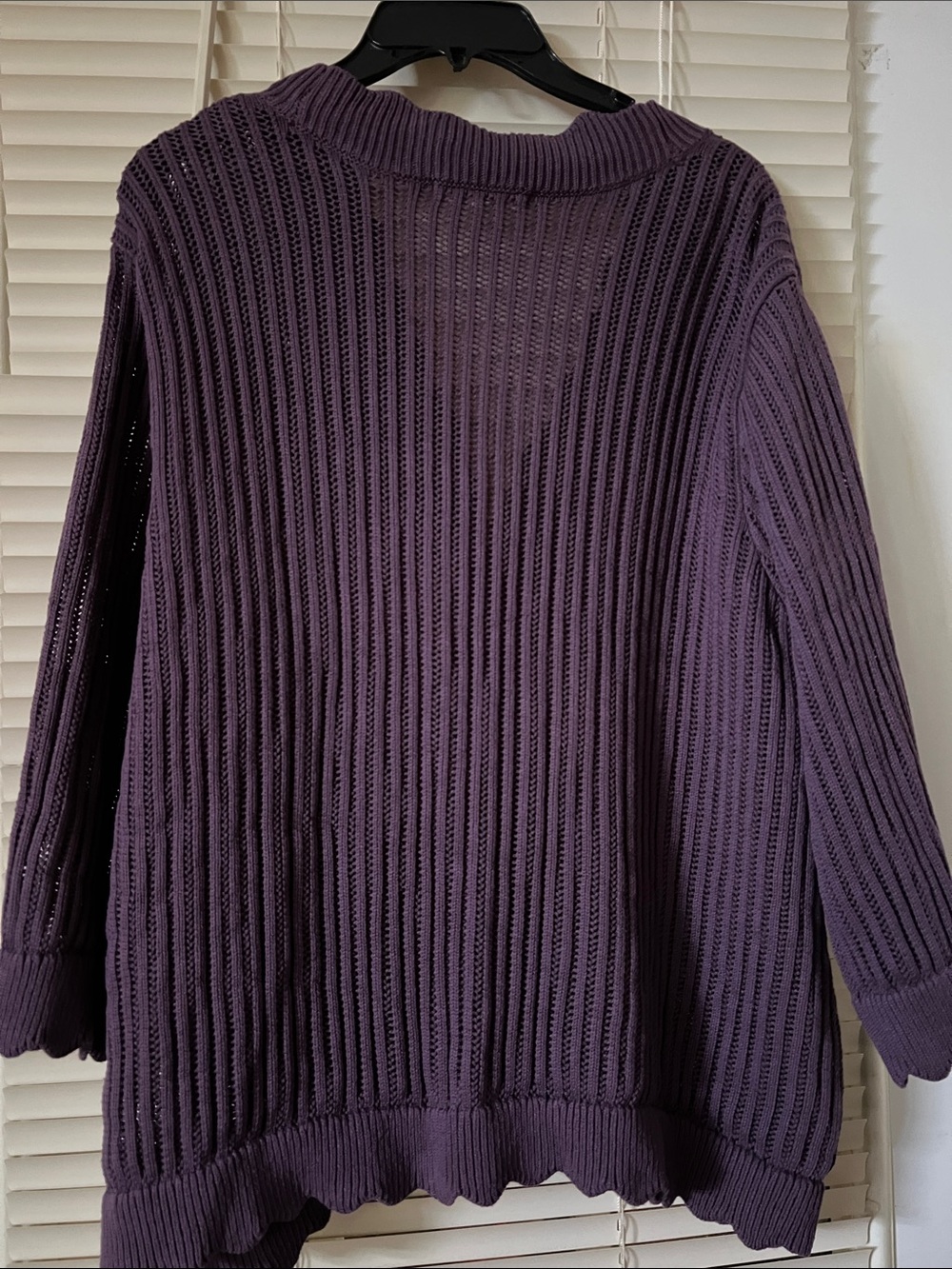 Indigo Thread Co. Purple Women's Button-Front Knit Cardigan Sweater - Picture 7 of 9